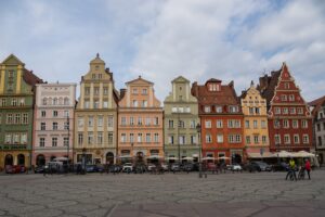 Breslavia Rynek facciate colorate centro storico