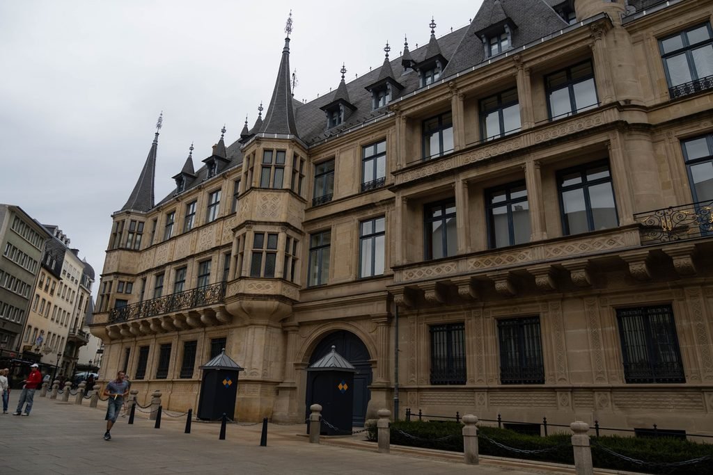 Facciata del Palazzo Granducale di Lussemburgo città