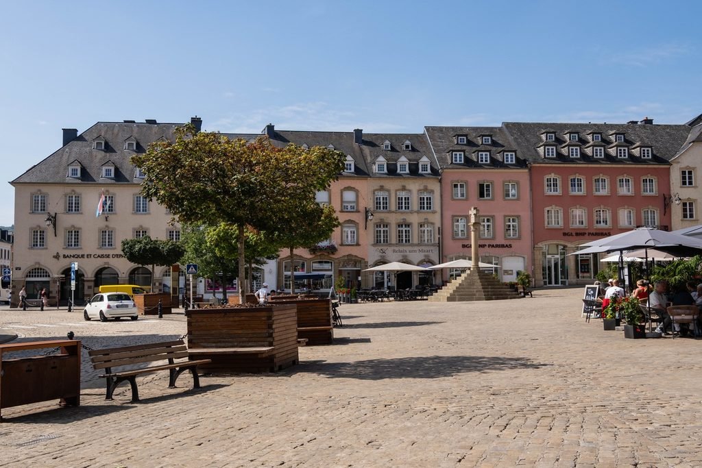 Place du Marché nel centro storico di Echternach in Lussemburgo